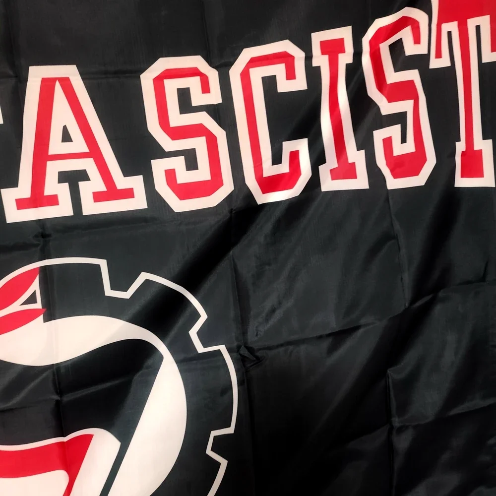 Antifascist Action Flag Protest Banner Tapestry for Outdoor/Indoor Decoration, 90x150cm Waterproof Polyester with Metal Grommets