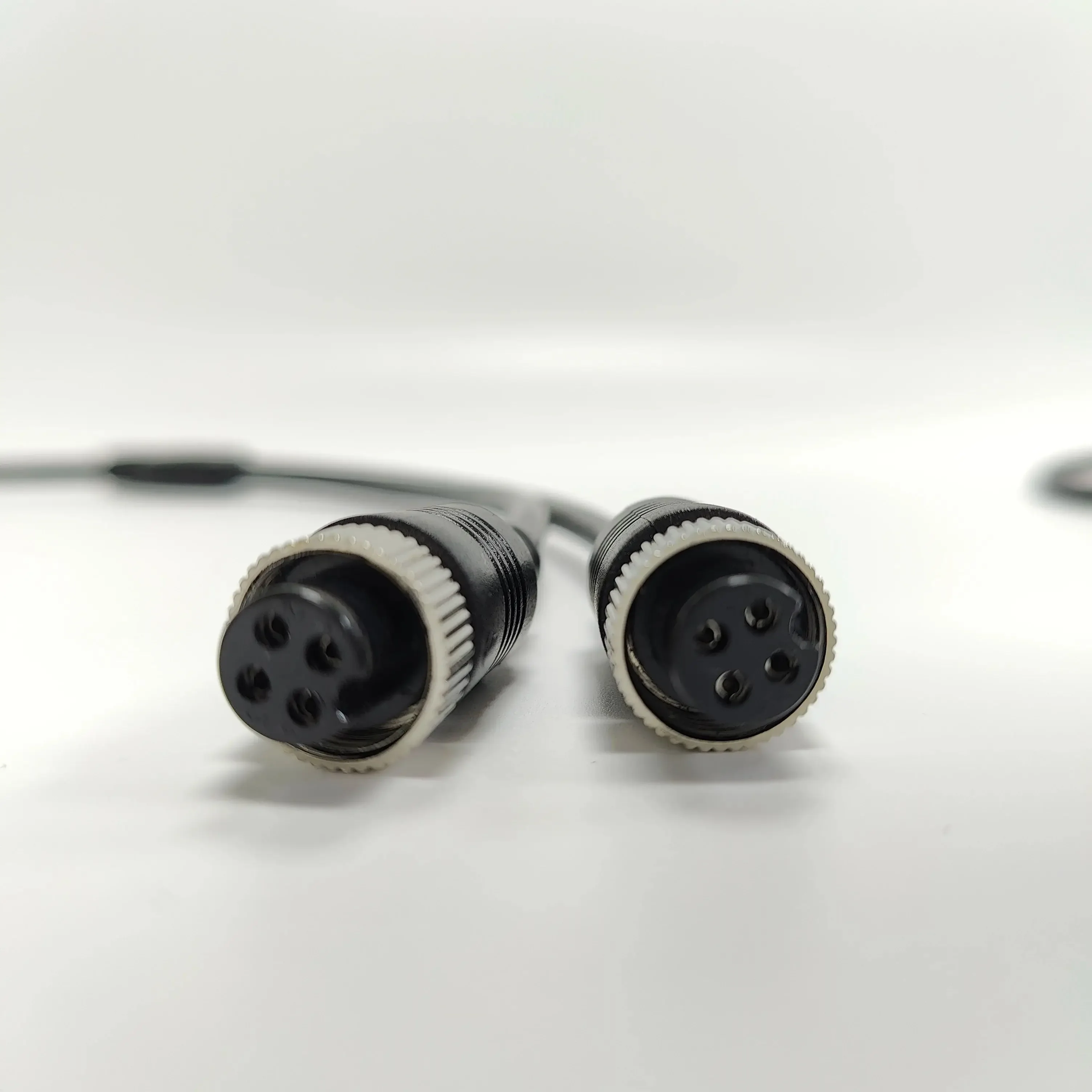 1Pcs M12 4Pin Cable Adapter for CCTV Camera Connector 4 Types Aviation Head to Aviation Head Male/Female Extension Y Splitter