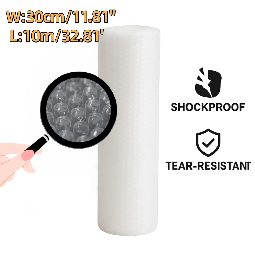 30cm x 10m Long-Run Bubble Wrap Roll Time-Saving Continuous Packing for High-Volume Online Store Parcels Bulk Orders Shipping