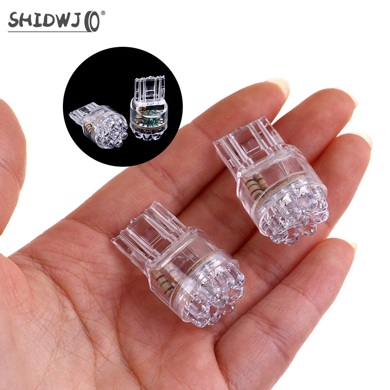 

2Pcs DC 12V T20 7443 7440 9LED Car Brake Light Bulb Auto Stop Turn Signal Light Lamp Auto Car Signal Light Lamp LED Bulbs