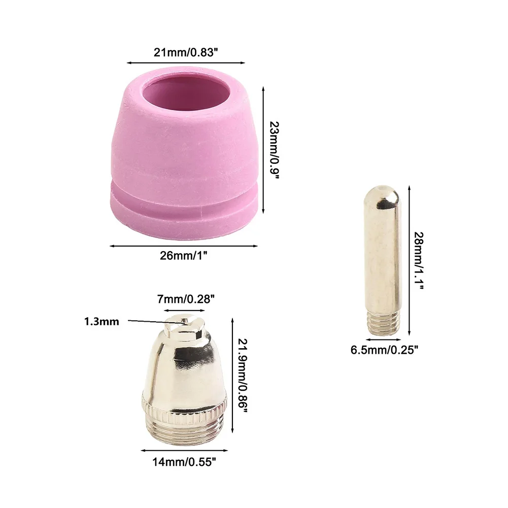 Nozzle Diameter 1.0mm Plasma Cutter Kits Contact Tips Included Copper Alloy Material Optimal Cutting Performance