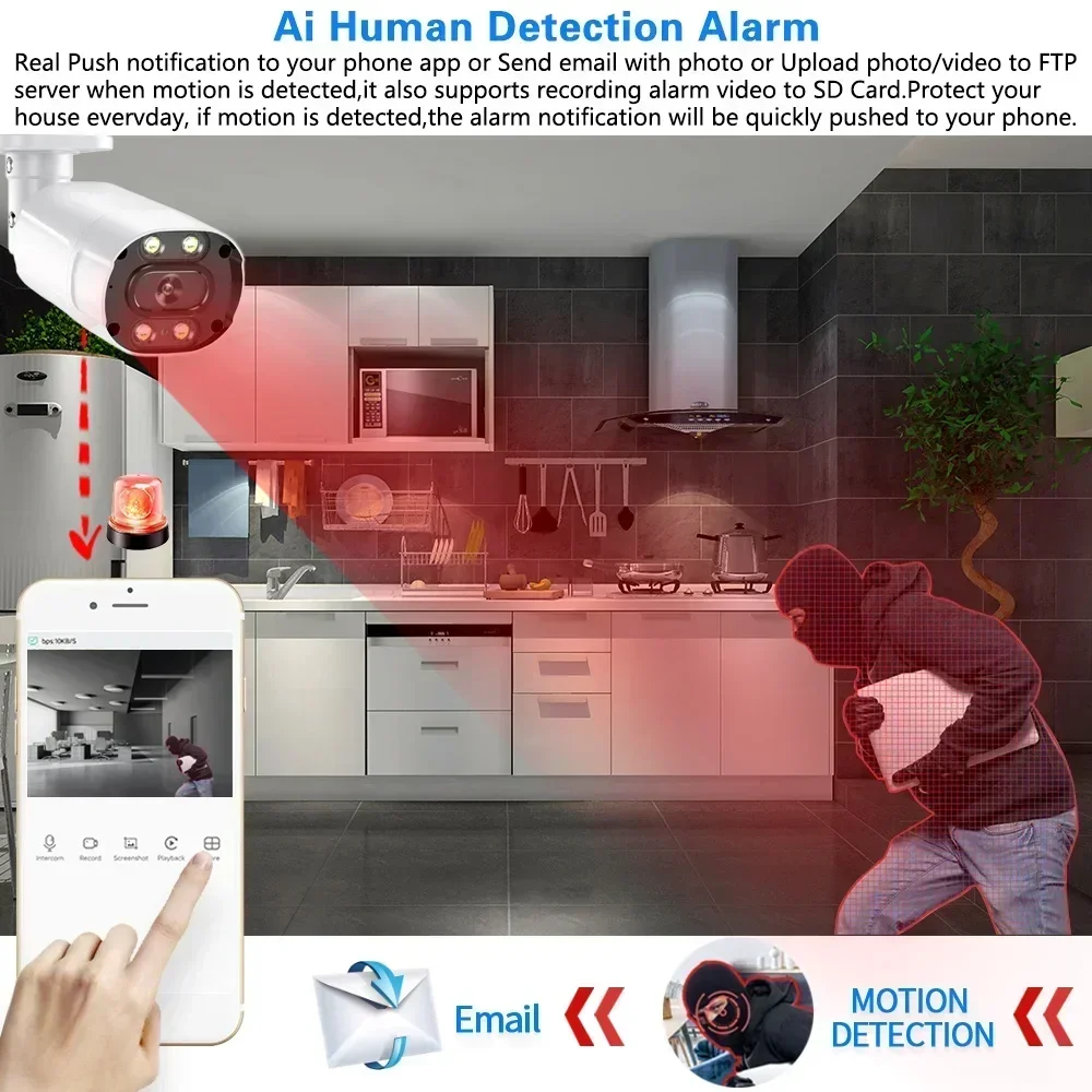 4K Full HD Security Camera System 8/4 Channel DVR Recorder 2/4/6/8pcs 8MP Outdoor Indoor AHD Kit Video Surveillance System Kit