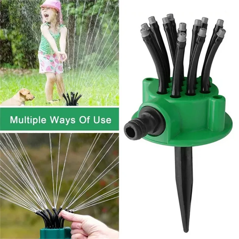 360 Degree Outdoor Adjustable Automatic Garden Sprinkler Watering Grass Lawn Garden Irrigation System Multi Head Irrigation Tool