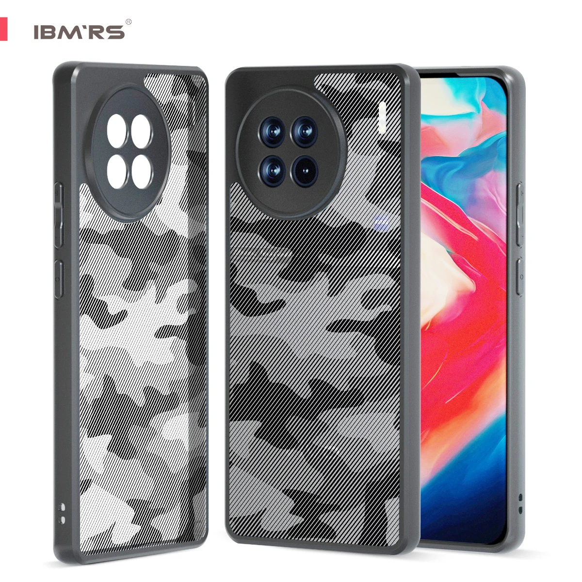 

for vivo X90 Pro+ Camo Case,Shockproof Heavy Duty PC+TPU Dual Layer Phone Cover