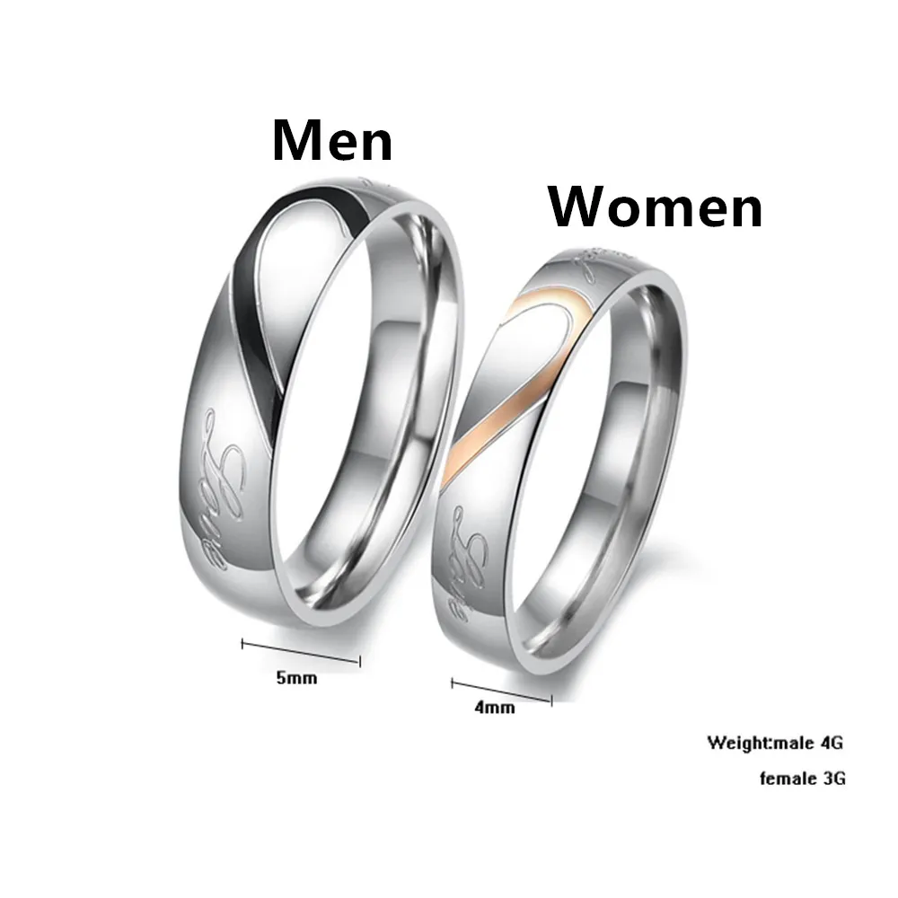 Fashion Jewelry Unisex Solid Polished Stainless Steel Girl Women men Lover Couples Rings US size 5 6 7 8 9 10 11 12 13 14 15