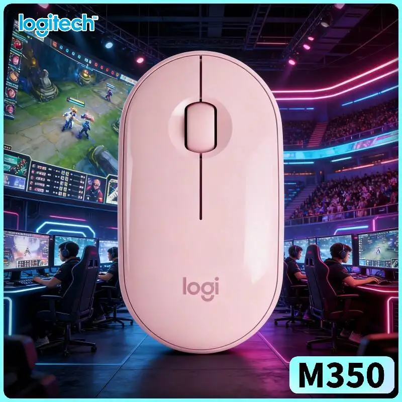 Logitech M350 Wireless Silent Mouse - 90% Less Noise, Slim Shape, 1000 DPI, USB Receiver, Home Study Office Must-Have