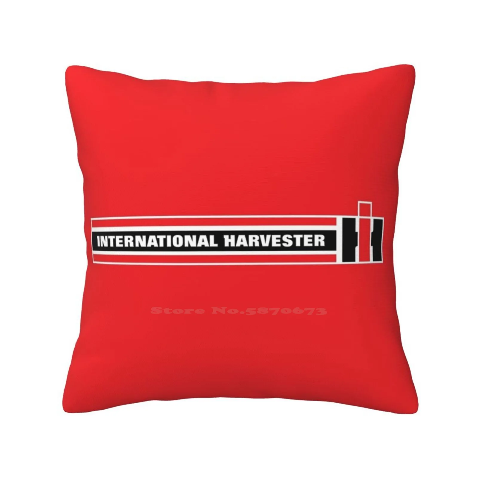 International Harvester Stripes Logo Funny Cute Decor Square Pillowcase International Harvester Ih Tractor Scout Truck Pickup