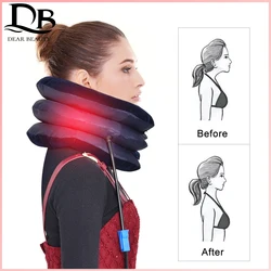 3 Layers Neck Massager Corrector Collar Relief Air Inflatable Cervical Vertebra Therapy Traction Soft Brace Pain Relief Pillow