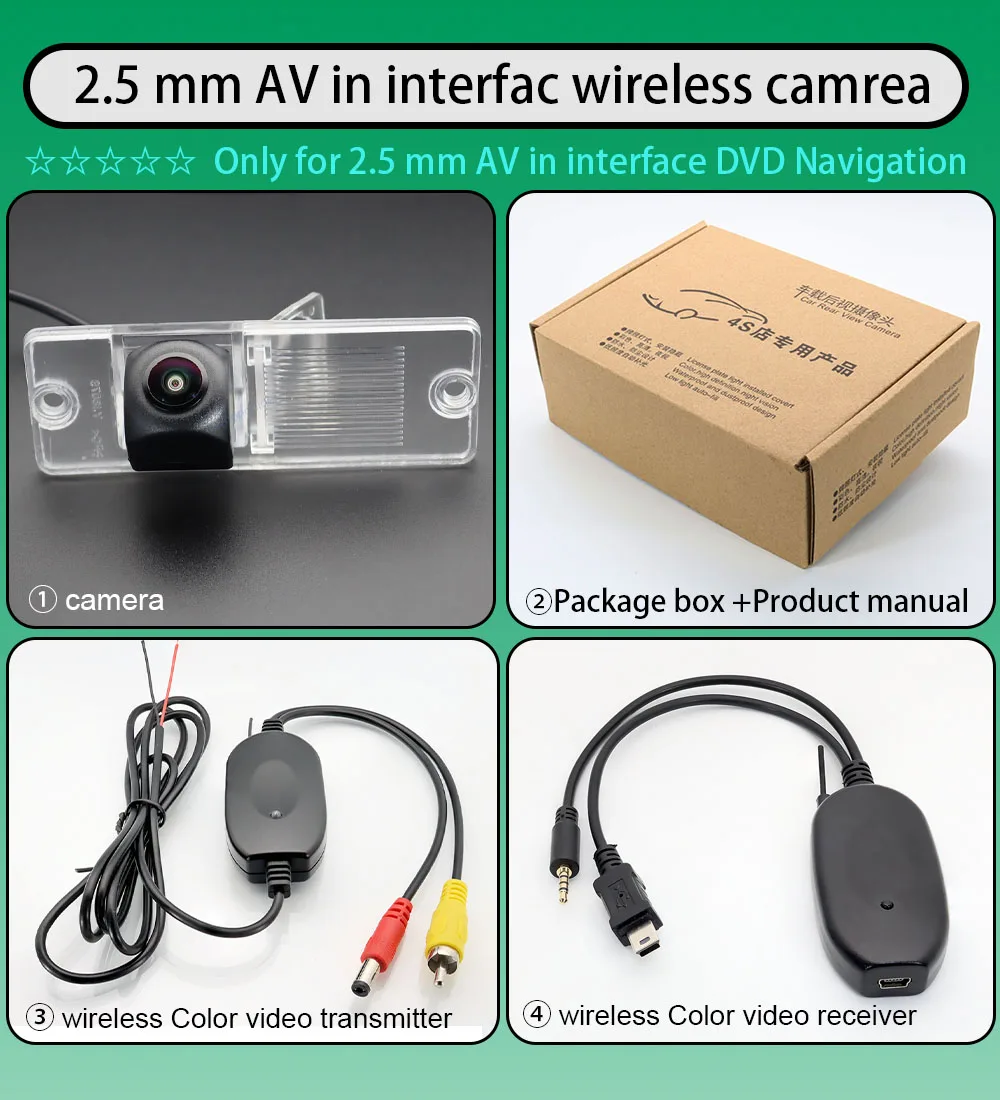 2.4 Ghz Wireless FishEye Car Rear View Camera For Mitsubishi Shogun Montero Pajero 4th Sport SUV Montero Sport MK1 Night Vision