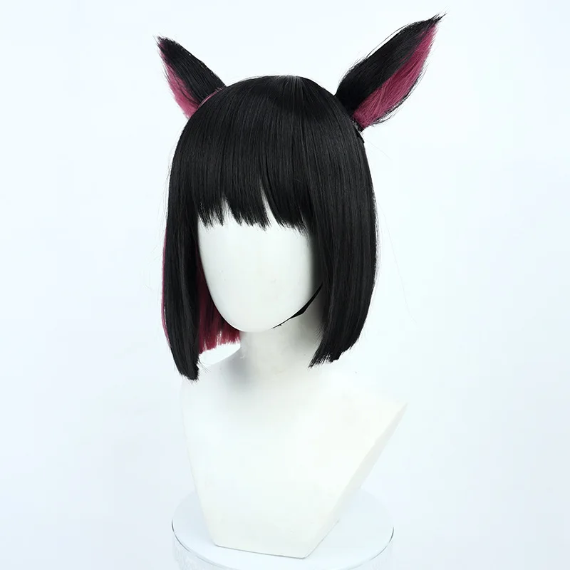 Blue Archive Koyzumi Kazusa Cosplay Wig Inner Outer Dual Color With Cat Ears In Stock