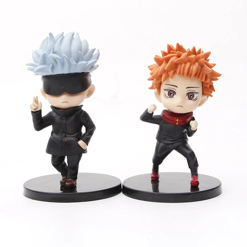 6 Teile/satz Jujutsu Linie Anime Figur Gegenseitige Hilfe Satoru Yuji Kojo Figur Puppe Spielzeug Action Figur Yuji Kojo Fushiguro Modell Spielzeug