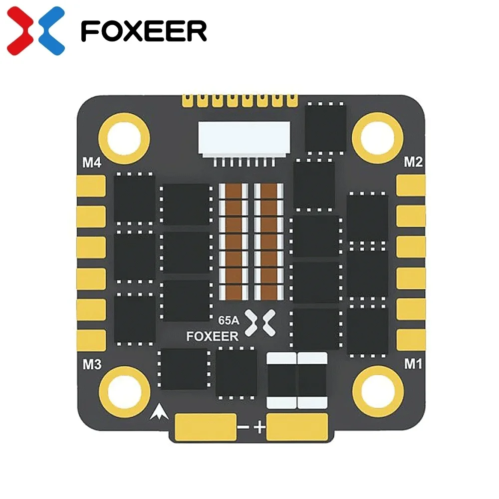 FOXEER Reaper F4 65A ESC BLHeli32 4 in 1 3-8S Lipo Input Signal DShot 600/ 1200/ MultiShot/OneShot for RC FPV Drone