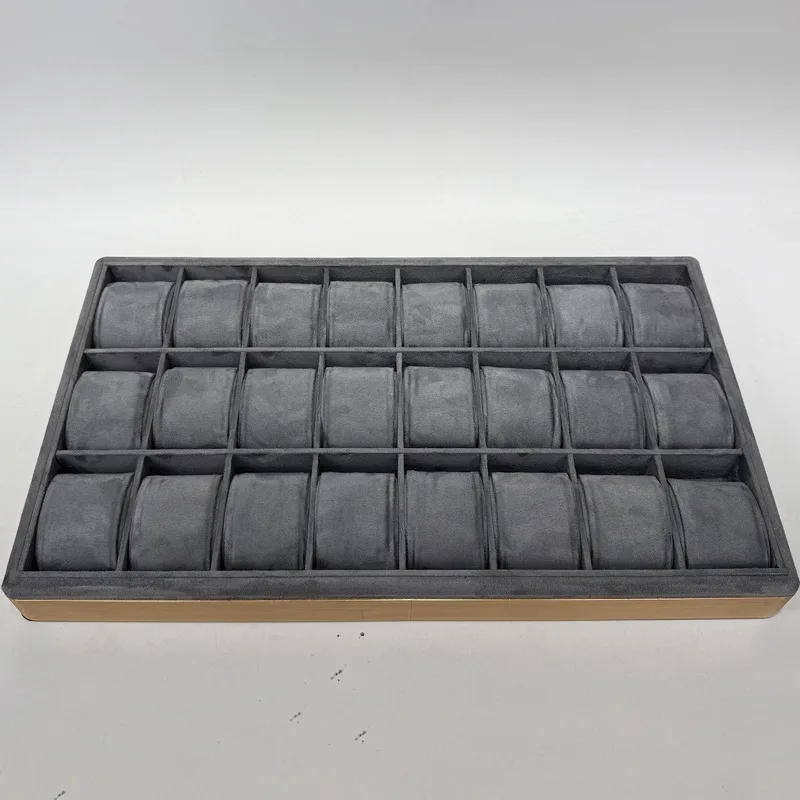 

Counter Watch Display Tray Men's Wrist Watches Organizer Container Portable Large Watches Storage Case Watch Boxes 24 Slots