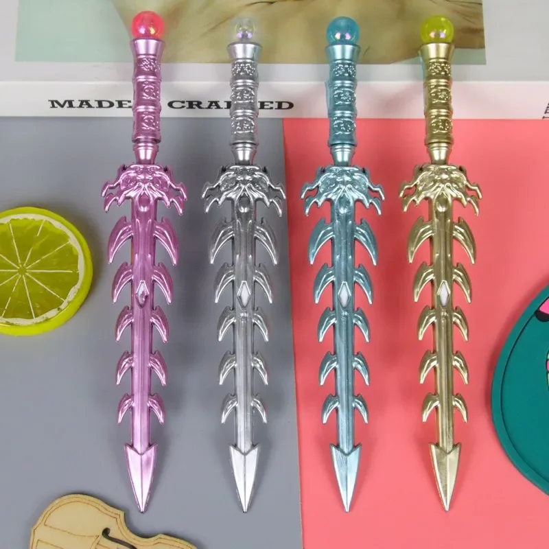 

Креативная гелевая ручка с мечом дракона, оружие в стиле аниме, студенческий приз, подарок, инструмент для письма, ручка на водной основе, новинка, канцелярские принадлежности, школьные принадлежности