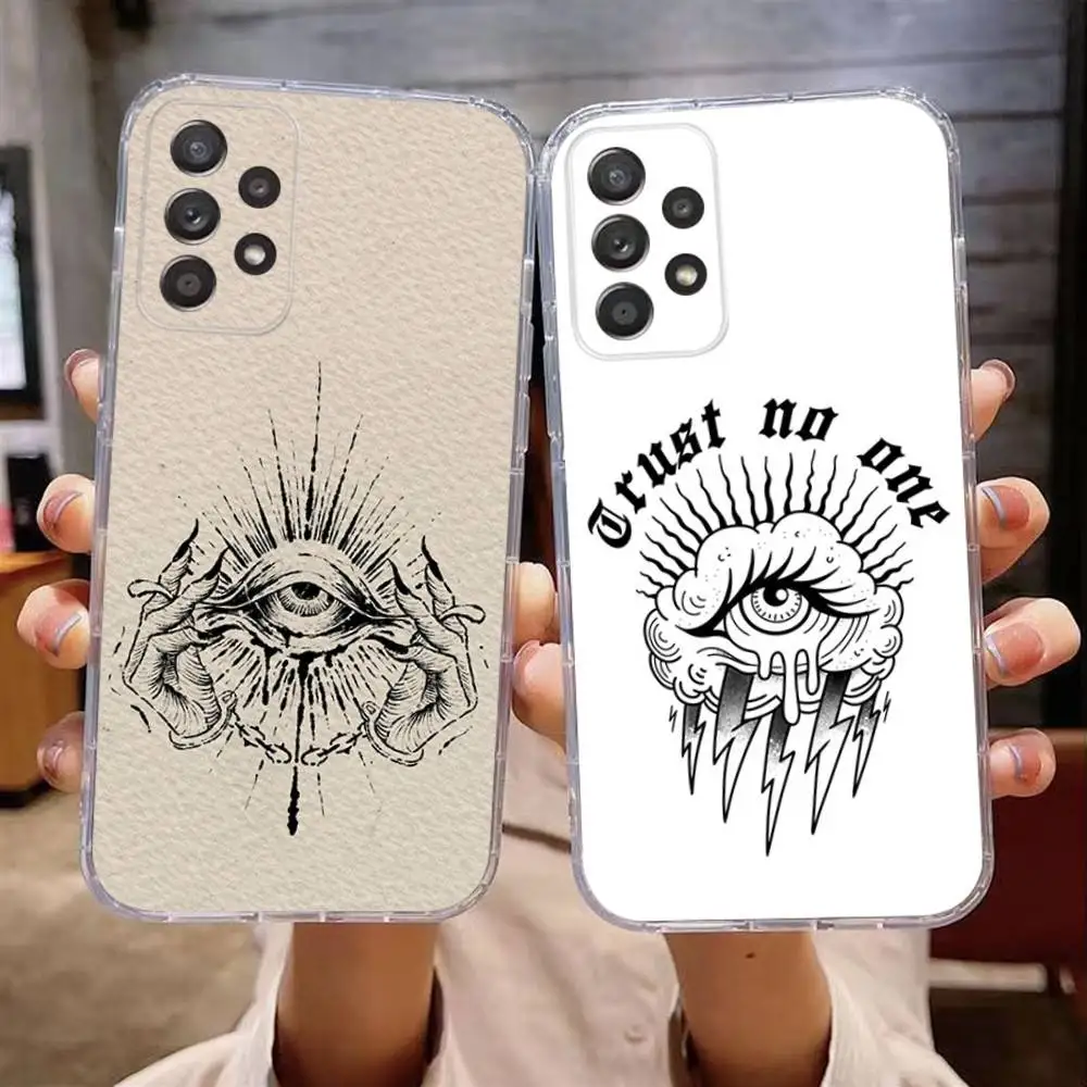 

Illuminati Eye Phone Case For Samsung Galaxy A,71,70,52,51,40,31,50,50S,30S,21S,12,10,Note20ultra Transparent Cover