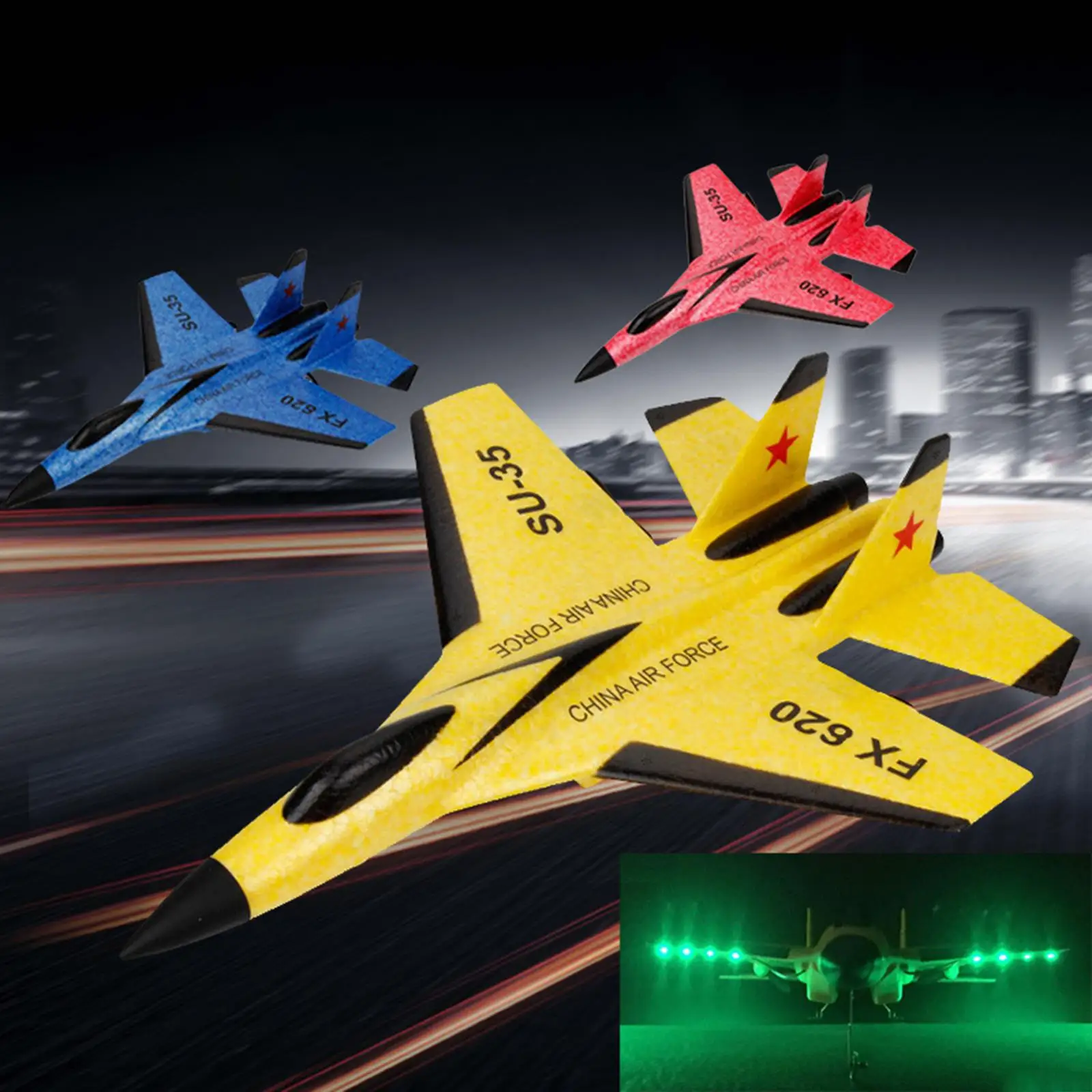 EPP Foam SU-35 FX620 Remote Control Glider Airplane Durable Anti Crash Hobby Model 2.4G Read to Fly RC Drone Kids Adults Gifts