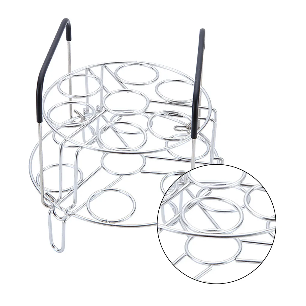 14 Holes Egg Steamer Rack Multipurpose Pressure Cooker Egg Vegetable Steaming Double-layer Stand