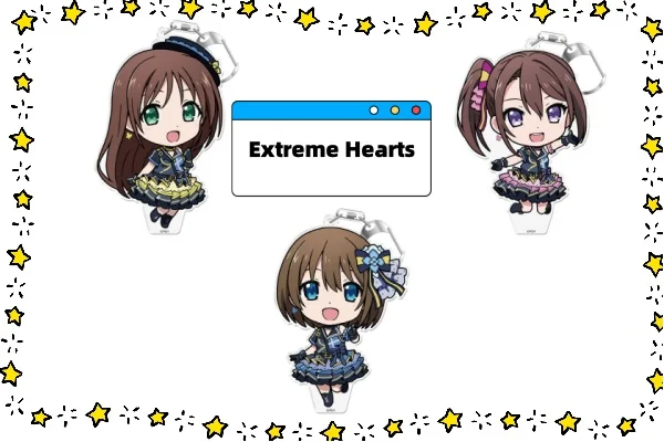 

Fashion Cute Anime Extreme Hearts Acrylic keychain Campus style Cartoon pendant Fan gift 6cm