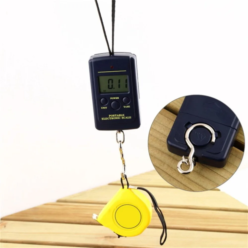 40kg/10g Mini Digital Scale for Fishing Luggage Travel Weighting Steelyard Hanging Electronic Hook Scale, Kitchen Weight Tool