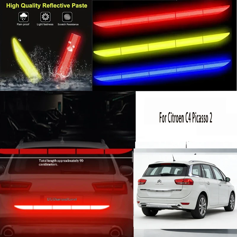 

For Citroen C4 Picasso 2 1pcs Reflective Warning Safety Tape-Car Trunk Anti-Collision
