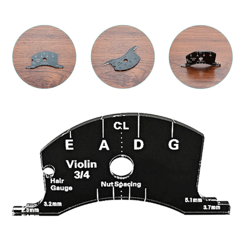 

Violin Measuring Tool Bridge Part Accessory Repair Saddles Multipurpose Parts Black Practical Bass Bridges