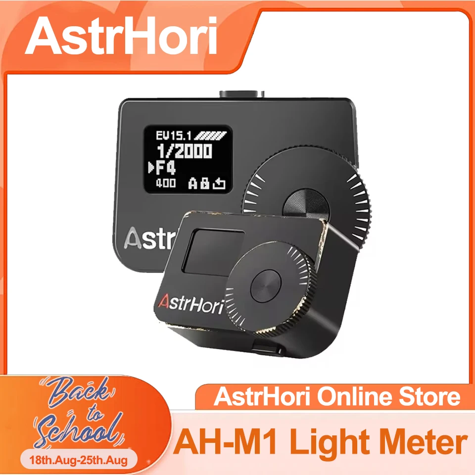 

AstrHori AH-M1 Light Meter Real-time External Light Meter with Cold Shoe 066'' OLED Display (Light Meter II Black Brass)