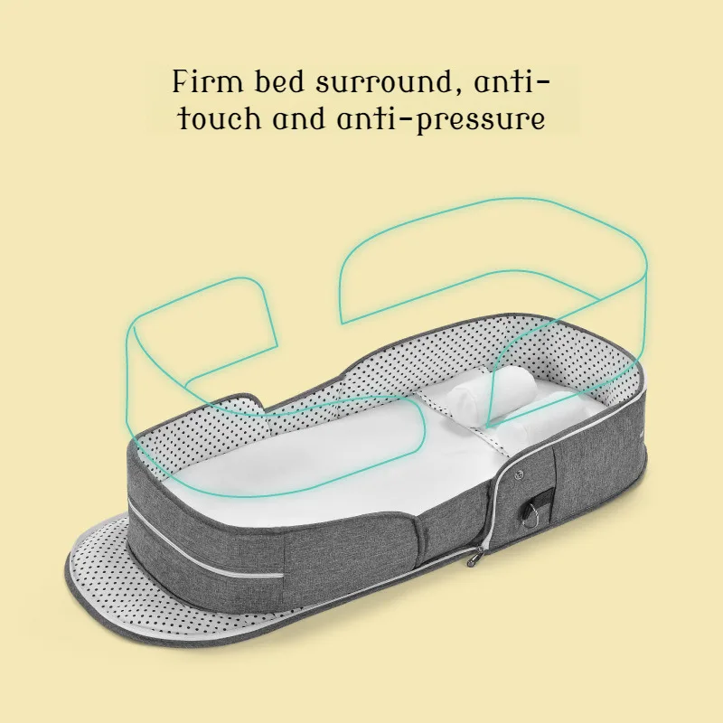 Portable Sleeping Bed Handheld Bed Medium Bed Pressureproof Newborn Bionic Removable Cribs