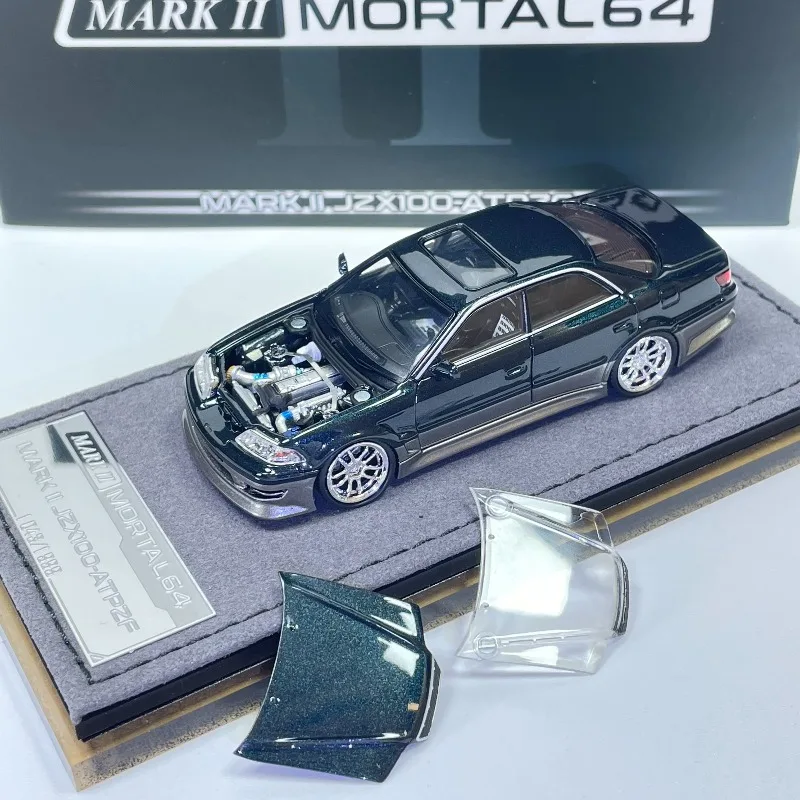 In stock 1:64 Pursuer MARK II JZX100 alloy miniature replica vehicle model, boy toy gift, room collection statue