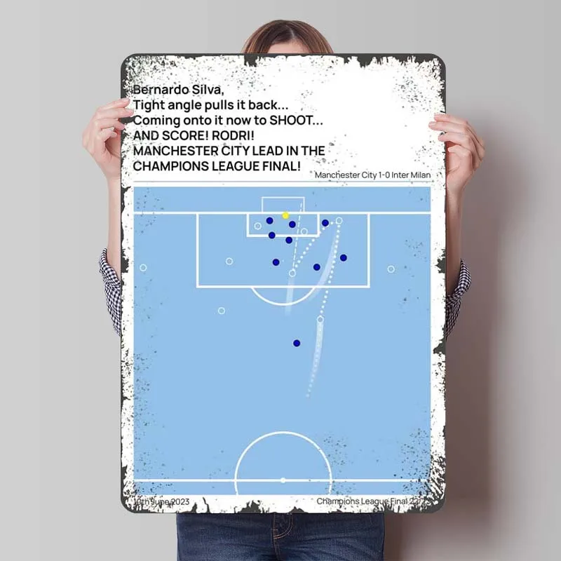 Жестяная вывеска Rodri Goal, спортивный металлический постер, украшение для гаража, гостиная, металлические вывески на заказ для настенного художественного украшения, ретро дом