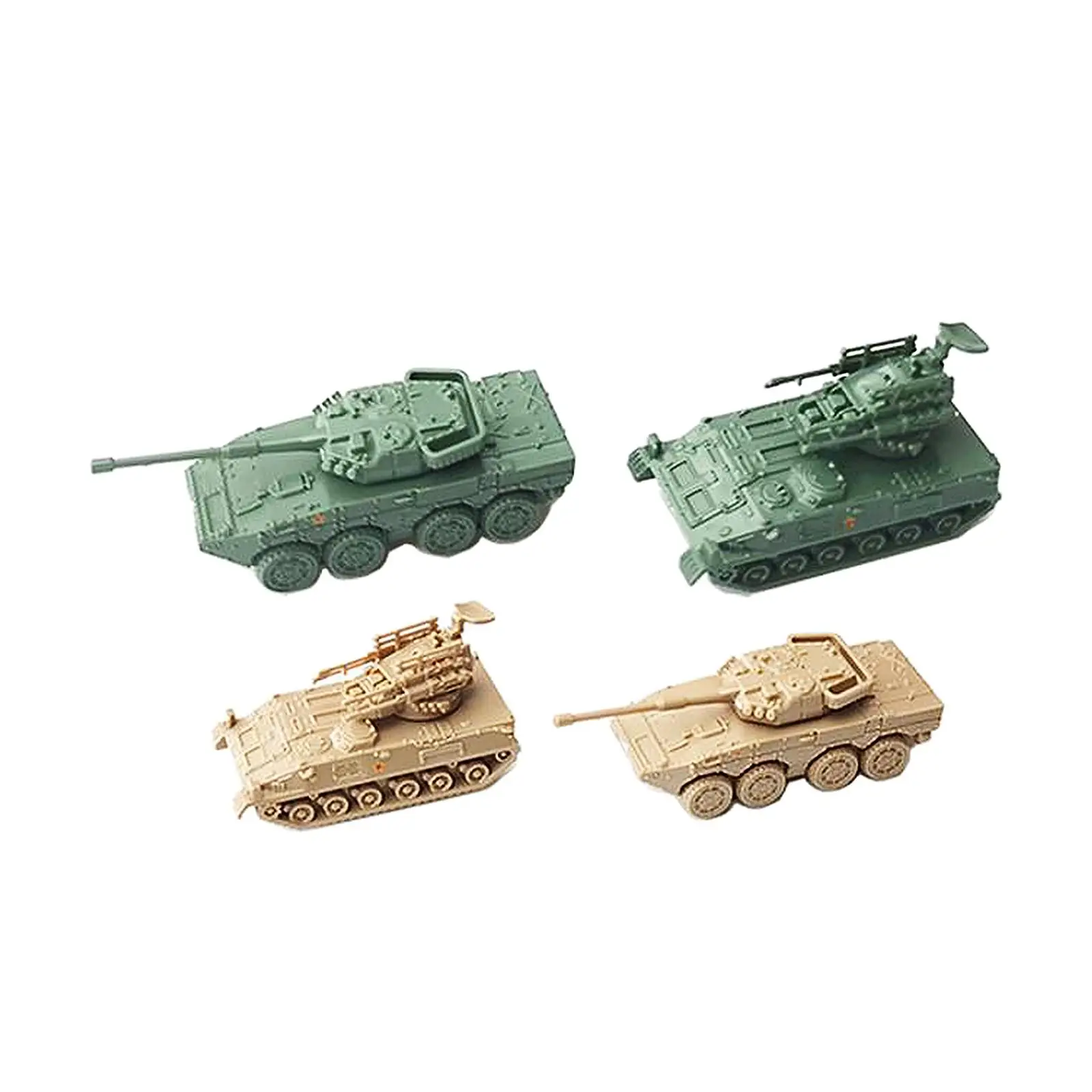 Simulação 1/144 Kits de modelo de tanque Brinquedos infantis colecionáveis