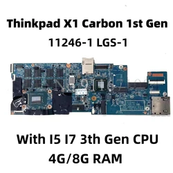 For Lenovo Thinkpad X1 Carbon 1st Gen X1C 2013 Laptop Motherboard With I5 I7 CPU 4G/8G RAM 11246-1 LGS-1 48.4RQ01.011 Mainboard