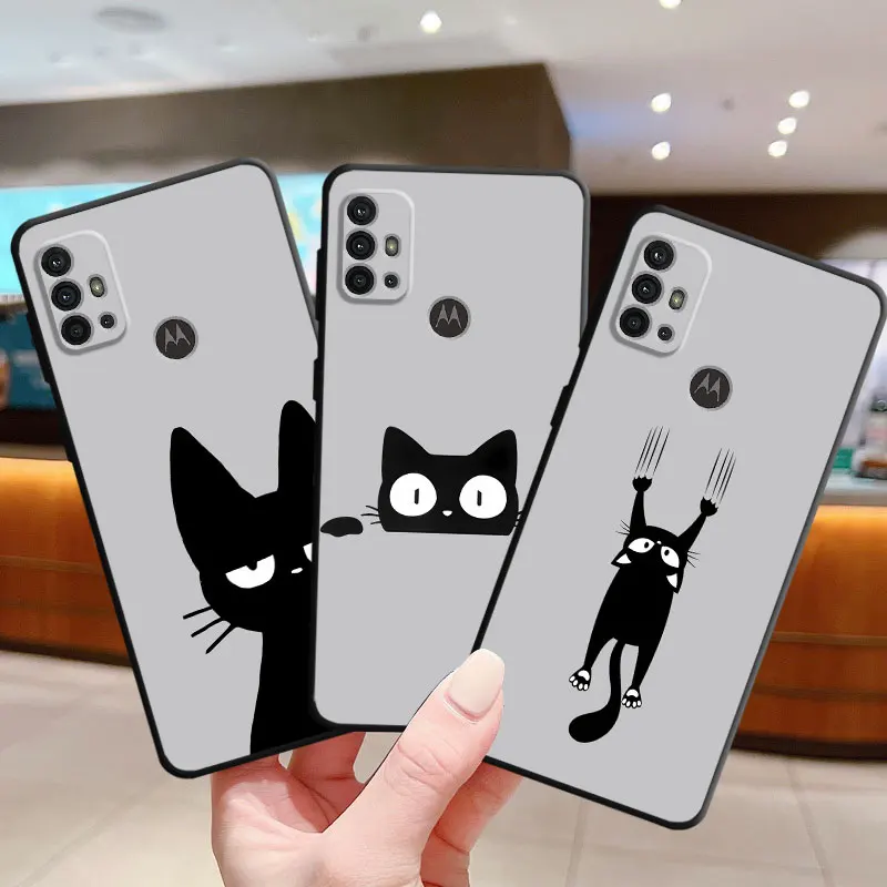 Cute Funny Lucky Cat Case for Motorola Moto One Fusion Plus Edge 40 Pro Edge 30 Neo G9 Plus G200 5G Edge 20 Pro Silicone Cover