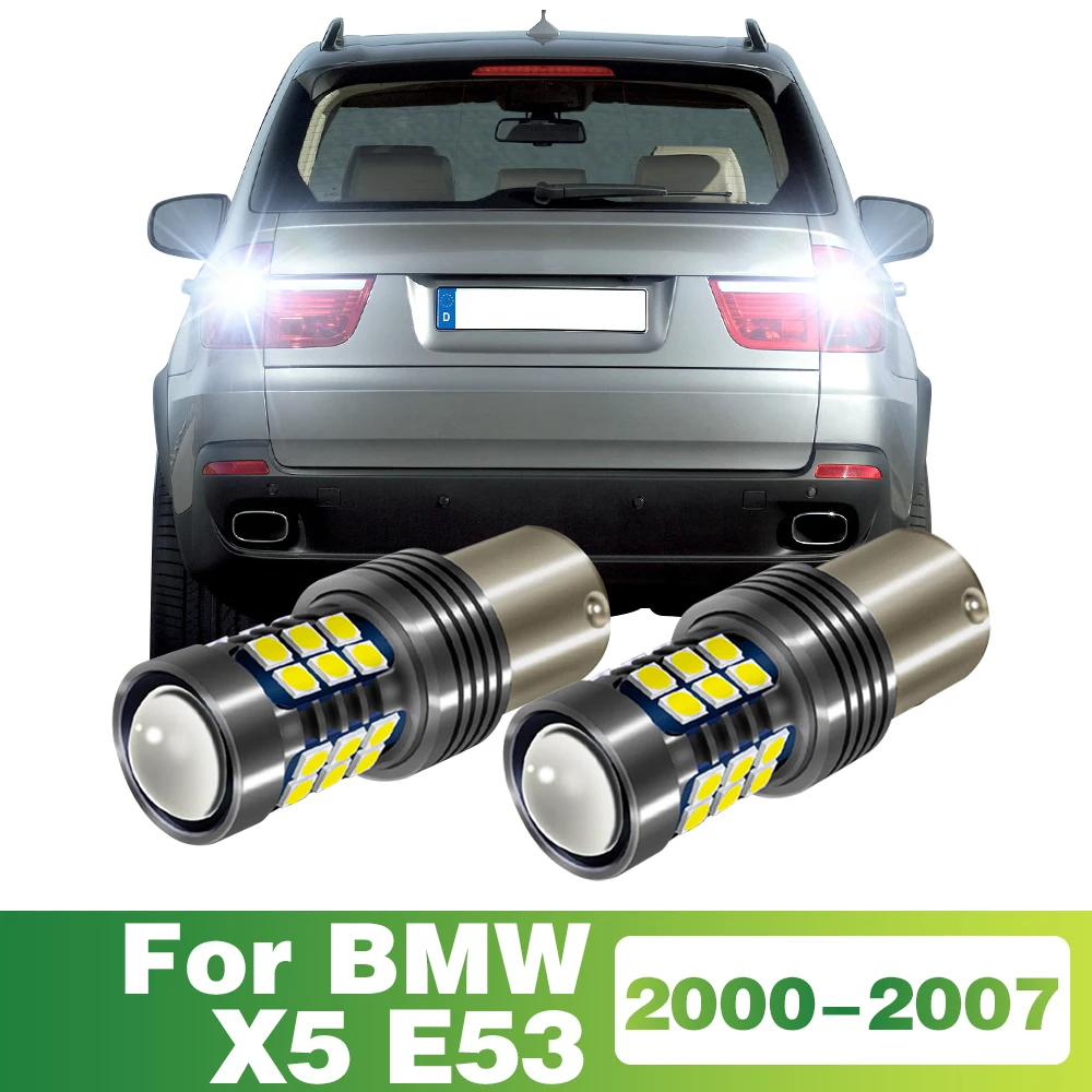 2 Pcs 1156 LED Bulb Reverse Tail Signal Lamp Auto Accessories For BMW X5 E53 2000-2007