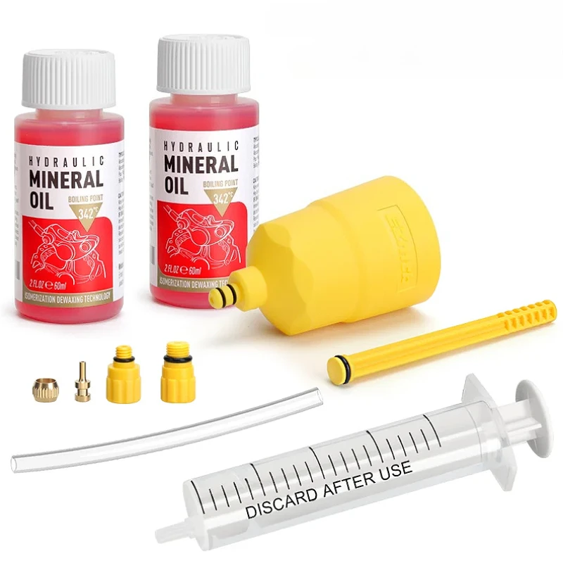 

60ml/2oz High Performance Mineral Brake Oil Bike DOT Hydraulic Fluid DOT Fluid Multi-Grade MTB/Road Bikes Repair Tool Injector