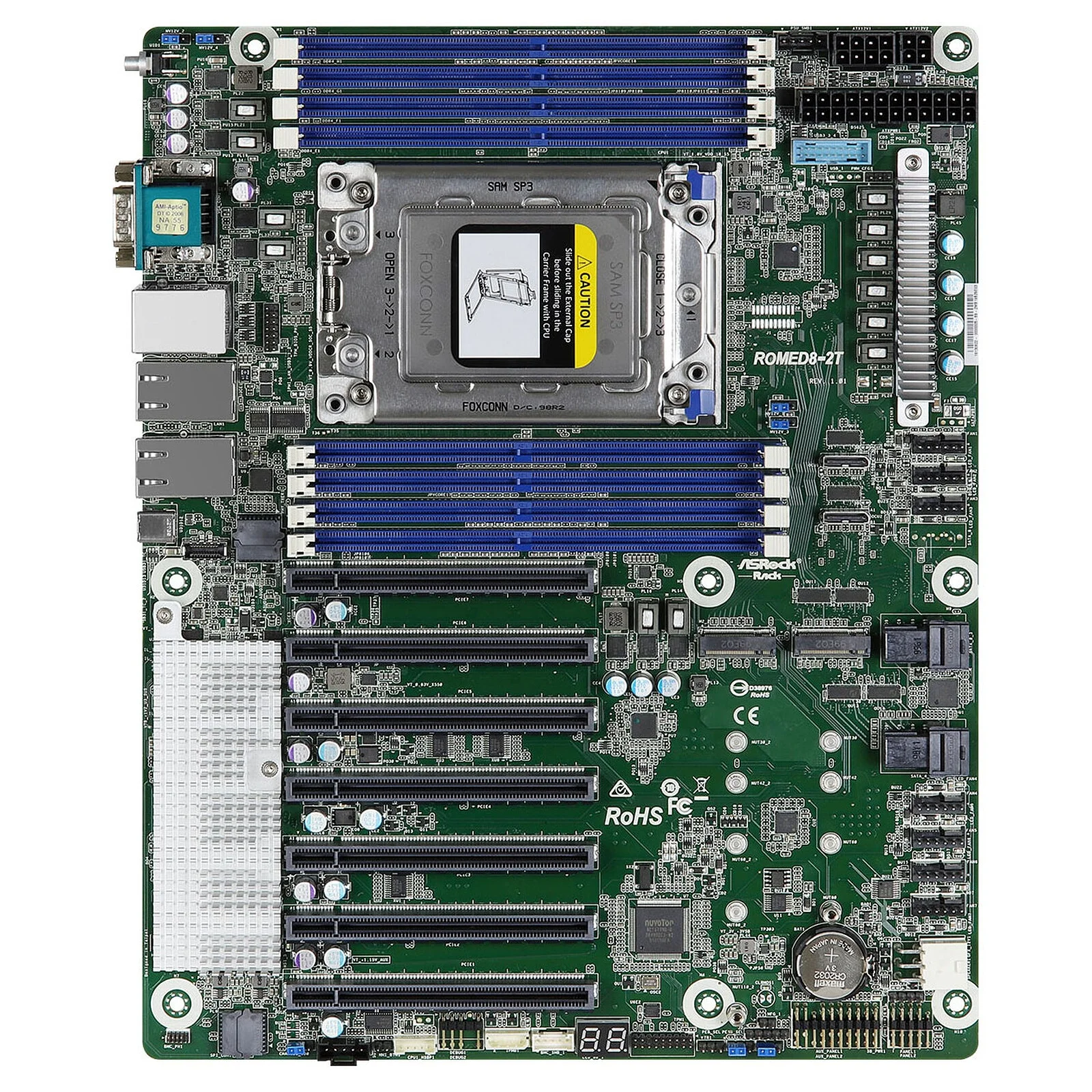 Rack ROMED8-2T ROMED8U-2T Single Socket SP3 LGA 4094/ DDR4/ SATA3&USB3.1/ V&2GbE/ ATX Motherboard