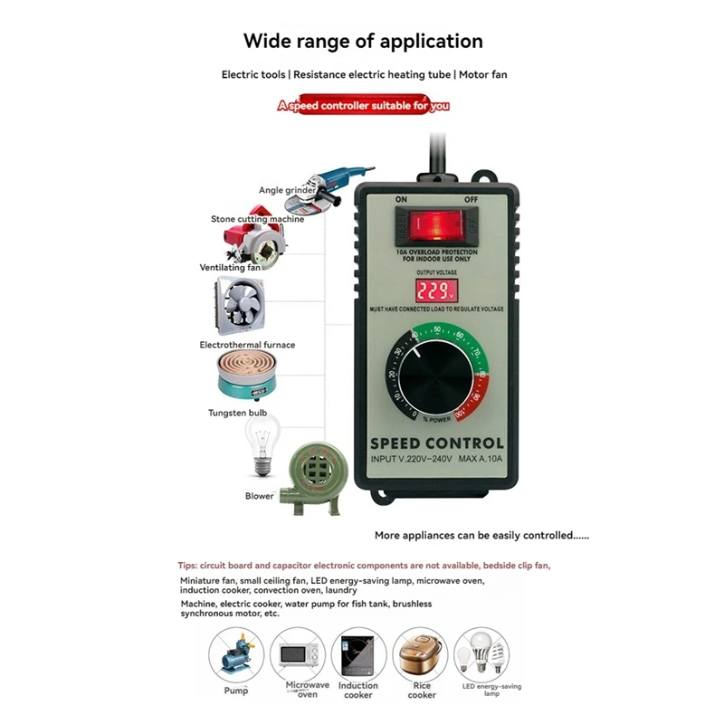 4000W Variable Voltage Regulator Grinders Controller - Speed Controller Frequency Converter