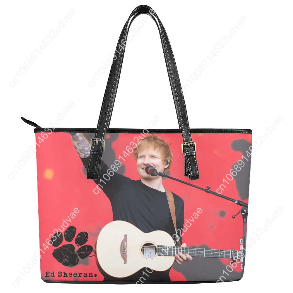 Ed Sheeran Handbag Womens Mens Personalized Tote Bag Fashion Shoulder Bag Business Commuter Leather Purse Grocery Bag Gift