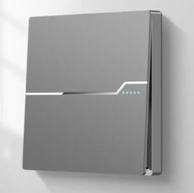 50PCS Standar UK/EU 10A 1 Gang Single Pole Double Pole Soket Panel PC Lampu Dinding Tombol Tekan Kaca 250v Kompatibel WIFI Untuk Rumah