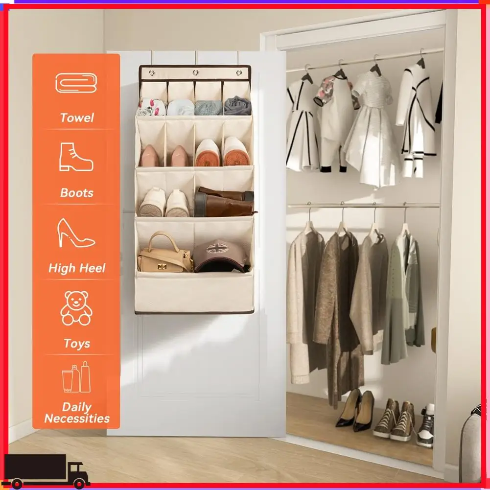 

Premium Storage Bag Behind Door Hanging Footwear Organizer Shoe Rack With Large Deep Pockets Closet Shoe Rack Shoe Rack