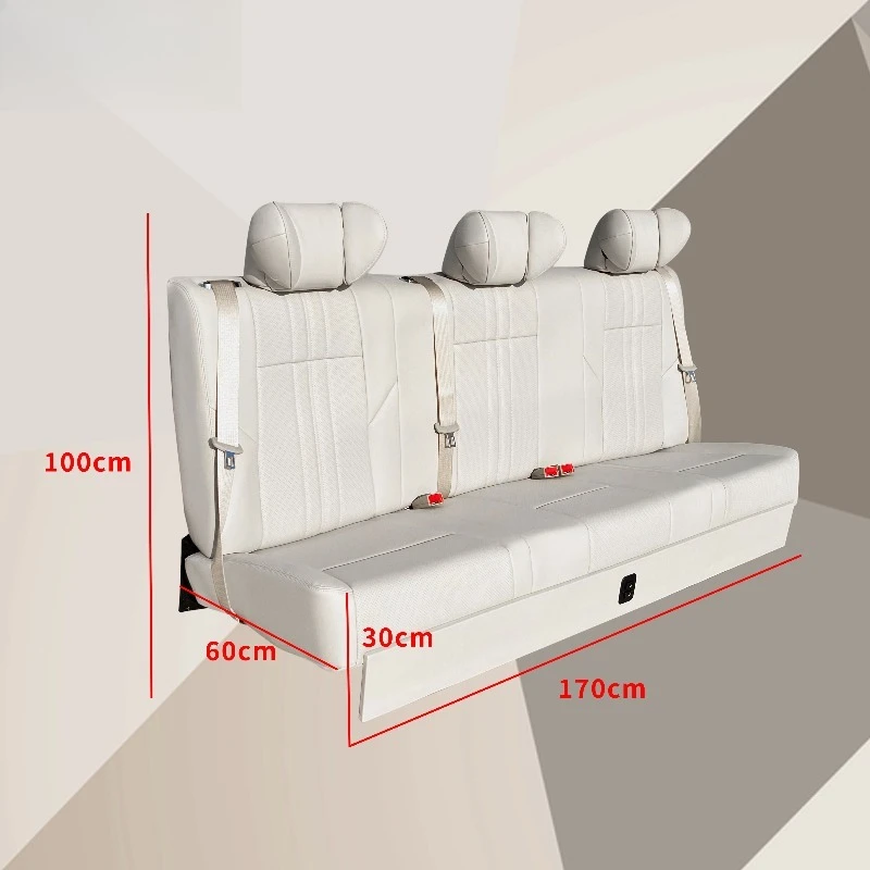 New Custom Luxury Car Seats Folding Sofa Bench Adjustable Vip Auto Electric Rear Seat for MPV Motorhome STSF-JD-3S