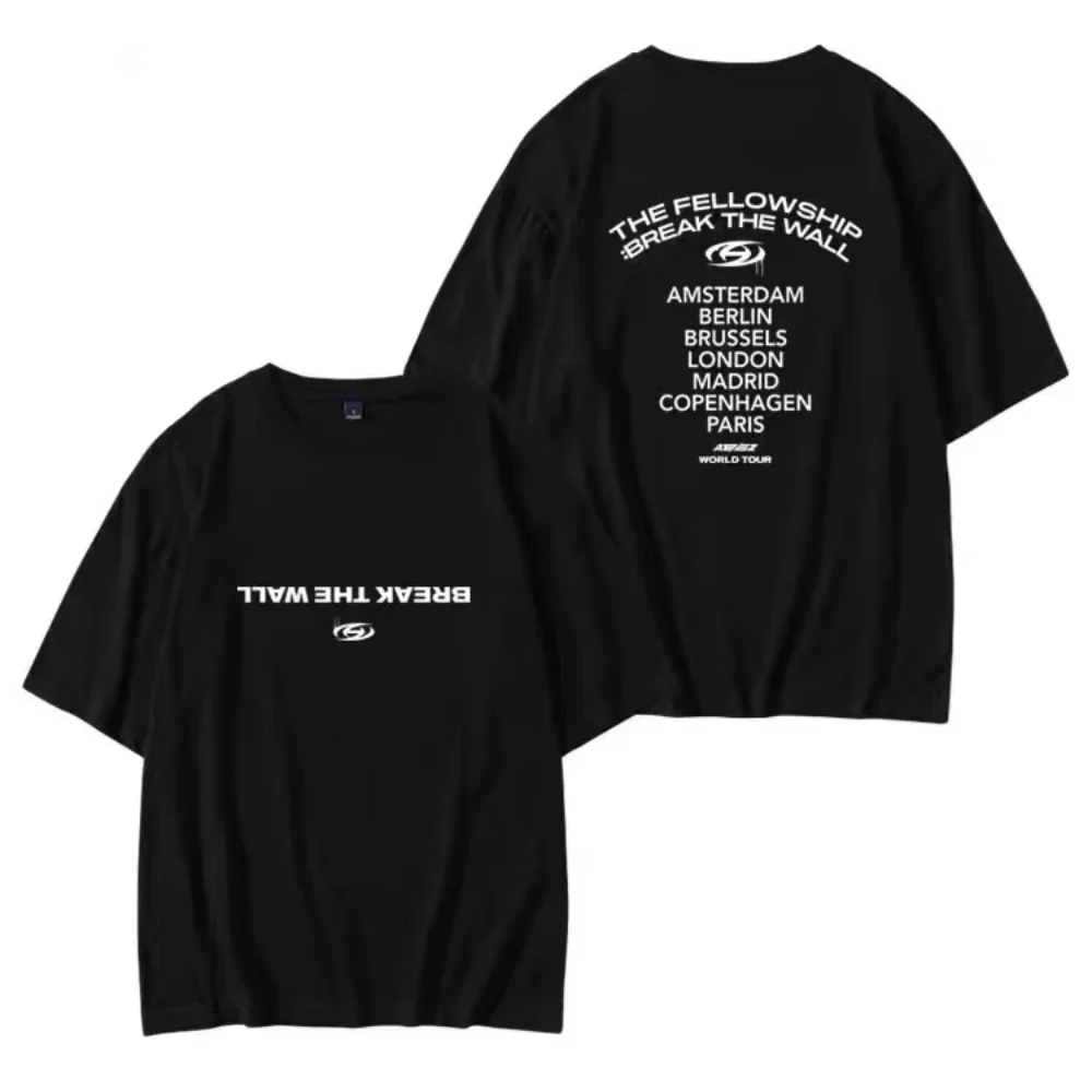 Ateez Oversize T-shirt Korean Fashion Graphic Men Cotton Short Sleeve Tee Women Top Kpop Streetwear Summer Casual Couple Clothes