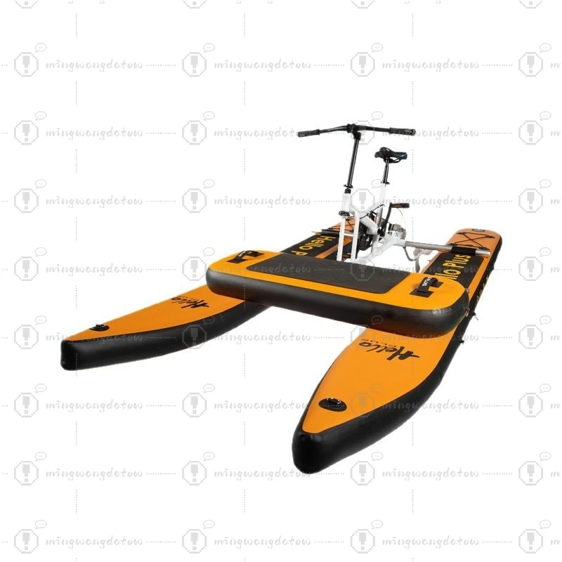 Water Bike with SUP Inflatable Pontoon Single Person Water Bicycle for Scenic Sightseeing