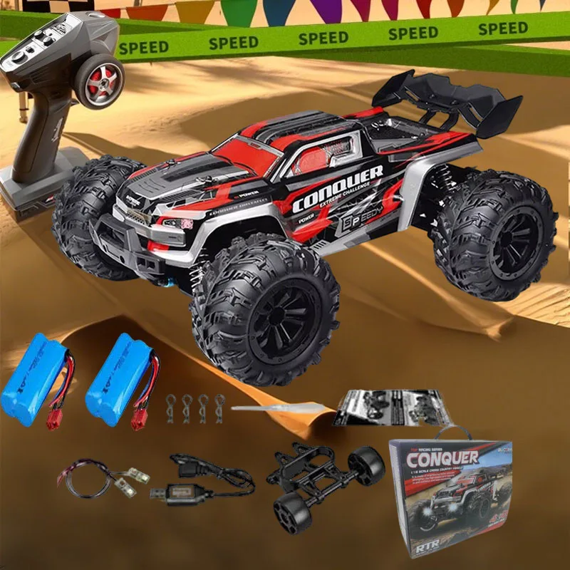 "1:16 4WD RC auto (50 km/u): LED-verlichting, off-road hogesnelheidsdrift. Voor jongens en terreinfans. Monstertruck speelgoed – Kerstmis en nieuw
