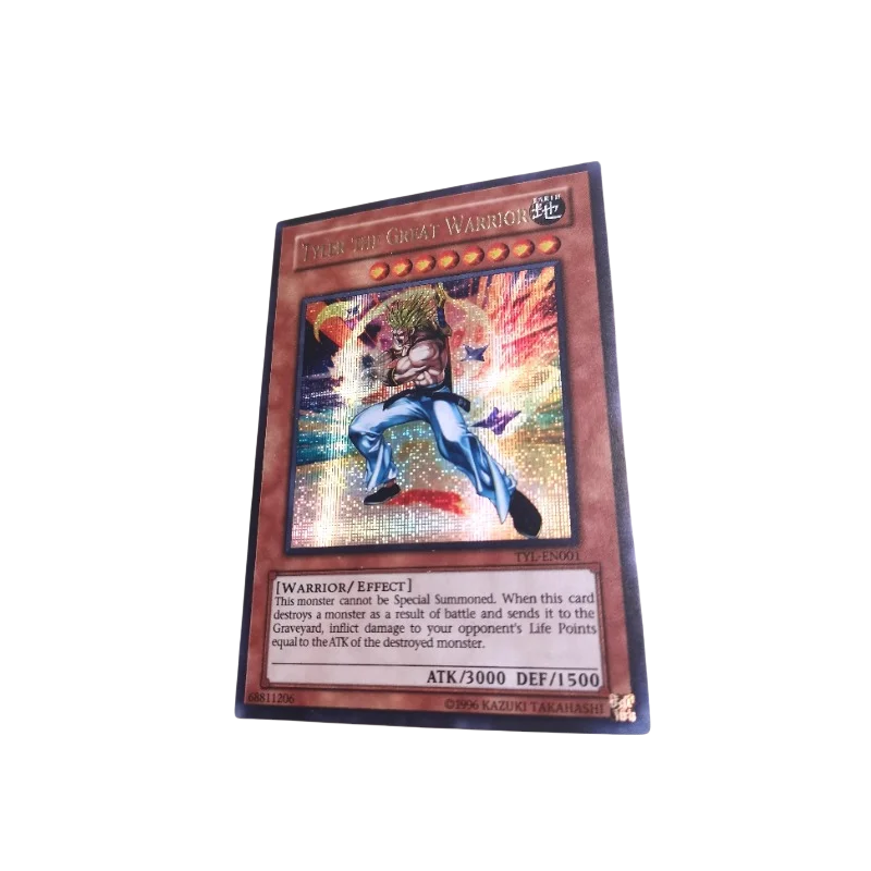 DIY Yu-Gi-Oh! Tyler The Great Warrior Four Types of Flashes Anime Peripheral Game Collection Card Holiday Gift