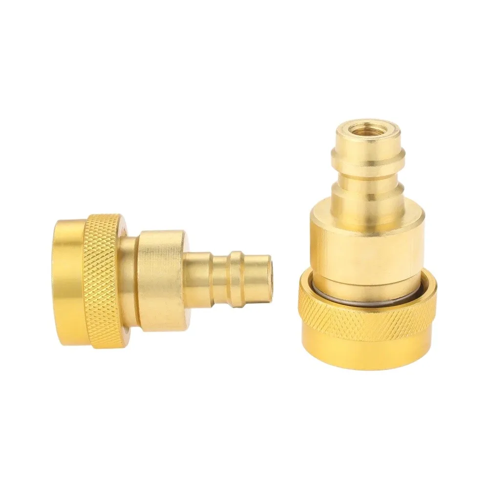 to For R1234yf AC Converter Kit with Brass Construction and Dimensions High Pressure 50 25 15mm Low 45 24 10mm
