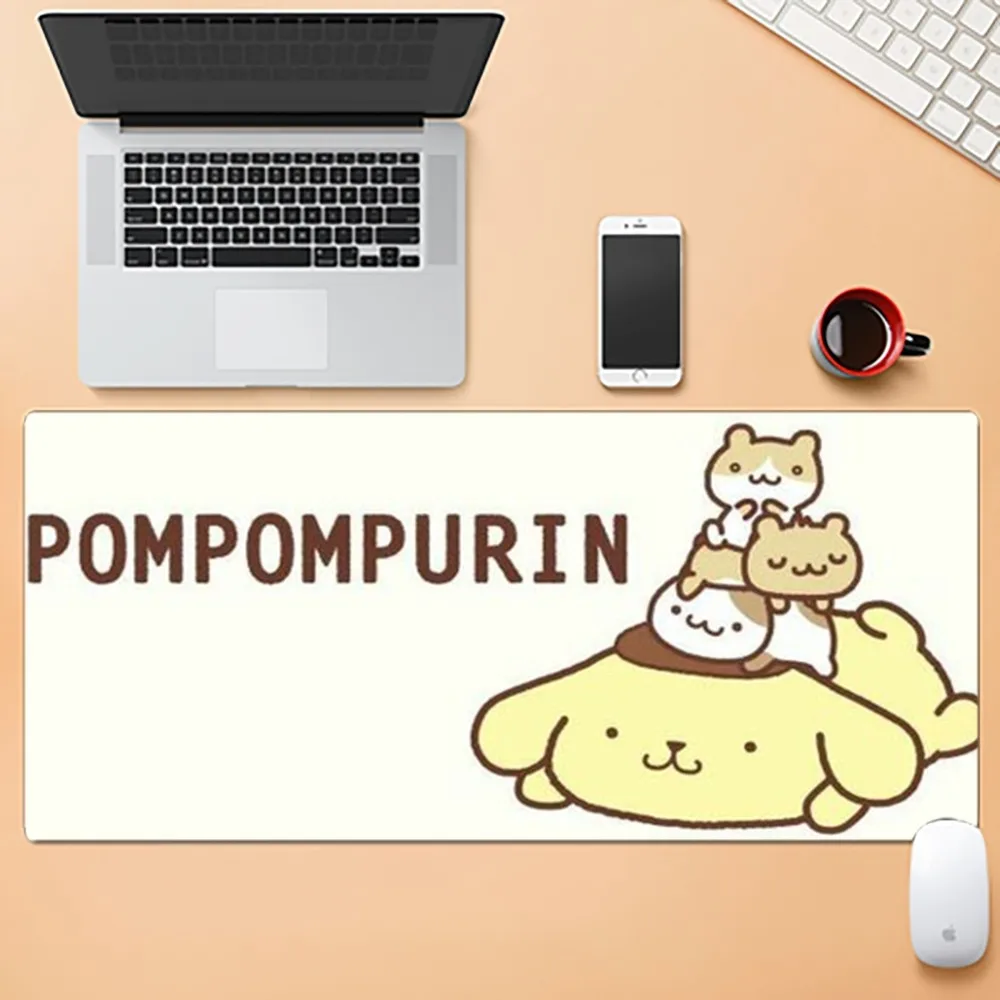 Коврик для мыши P-Pompompurin S-Sanrio, большой игровой коврик для мыши, размер L XL XXL, коврик для клавиатуры