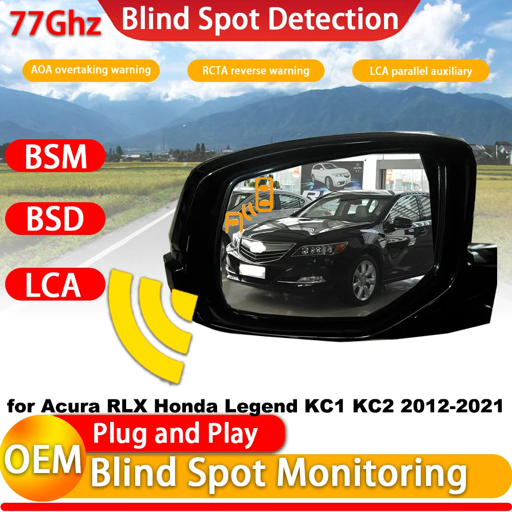 Sistema de Detección de Punto Ciego OEM para Acura RLX Honda Legend KC1 KC2 2012-2021, Monitoreo de Información de Punto Ciego, BSI, BSM, BSD, Radar de Onda de 77 GHz