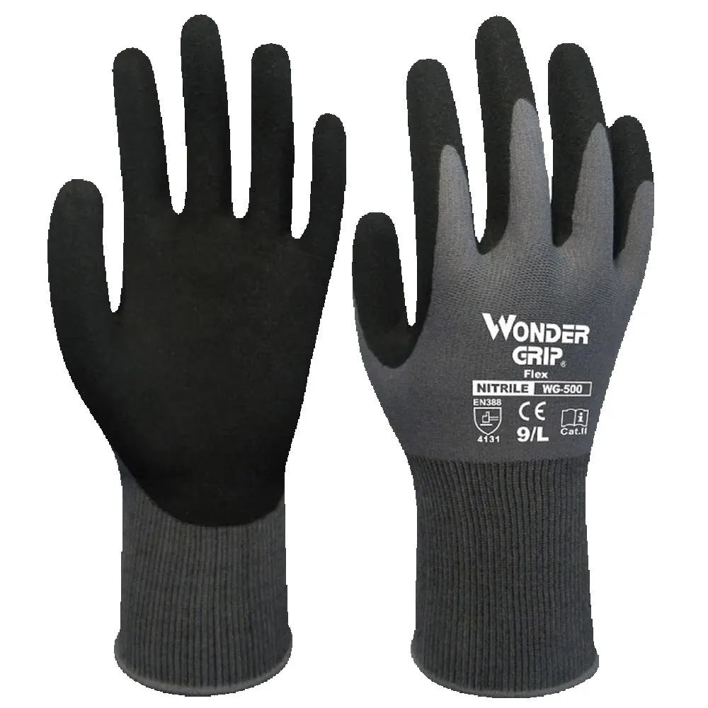 Cut Resistant Safety Work Glove Anti Vibration Anti Impact Oil-proof Protective With Nitrile Dipped Palm Glove for Working