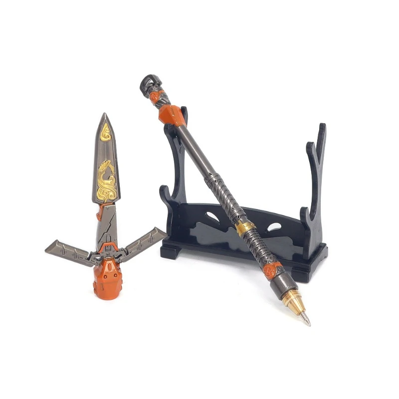 Stylo de Signature Valkyrie périphérique de jeu Apex Legends, 20cm/7,87 pouces, modèle d'arme en métal, papeterie créative personnalisée, cadeau pour garçon