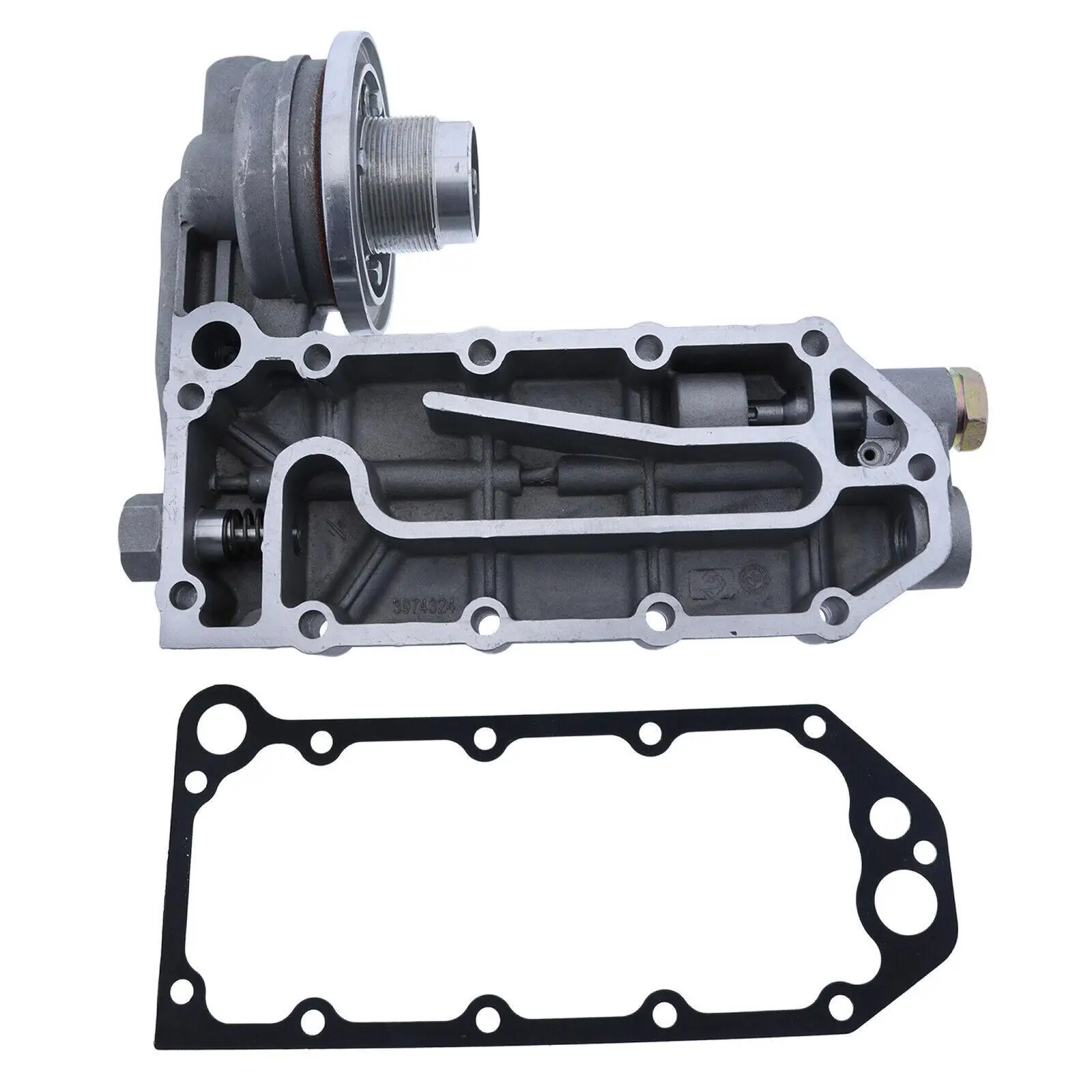 

Oil Cooler Head 3922882 fits for Cummins Engine ISC 8.3 With Gasket